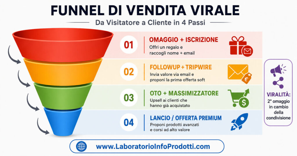 Funnel di Vendita Virale infografica